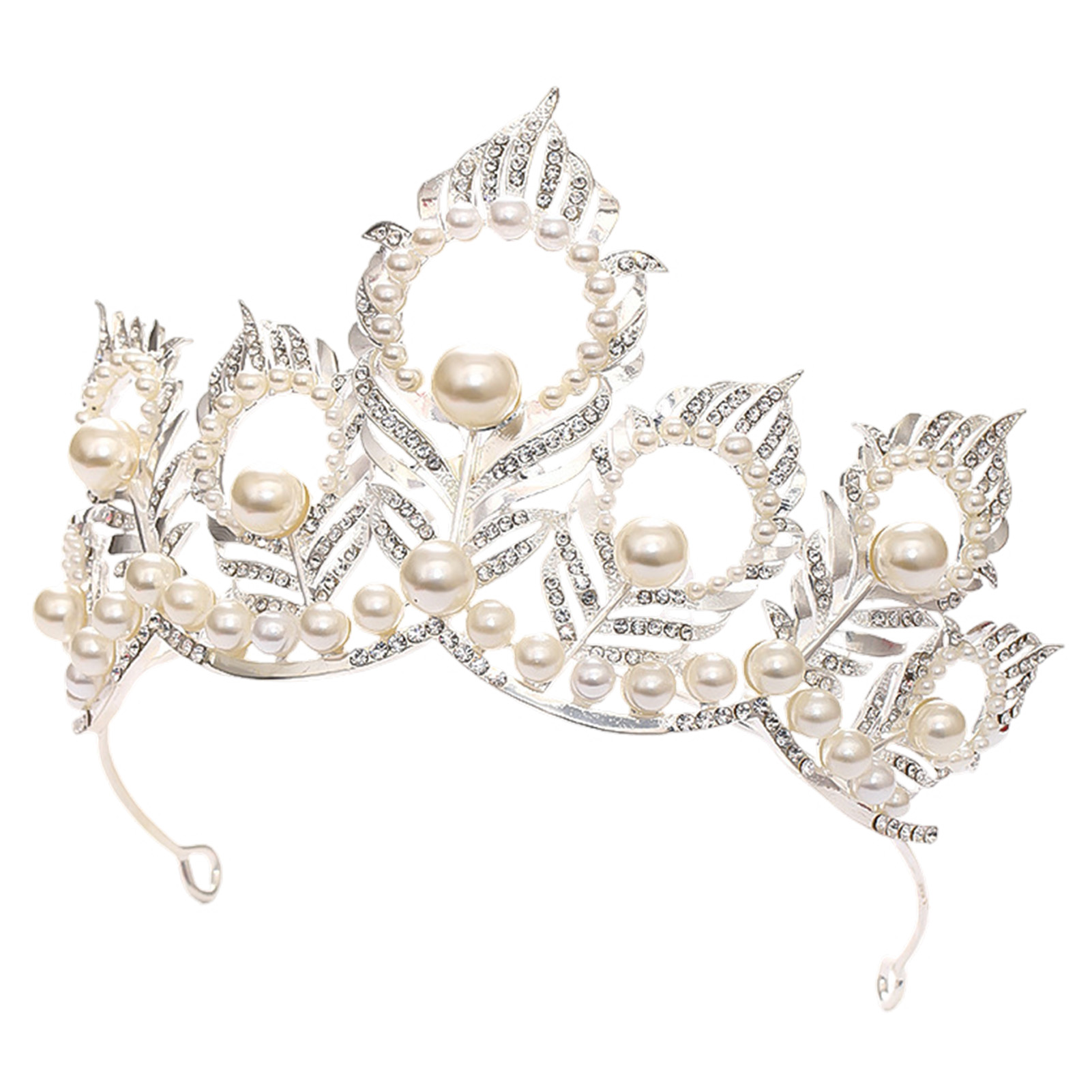 Pearl Crown Headpiece With Pea - Women'S Vintage Accessories avaliação e preço