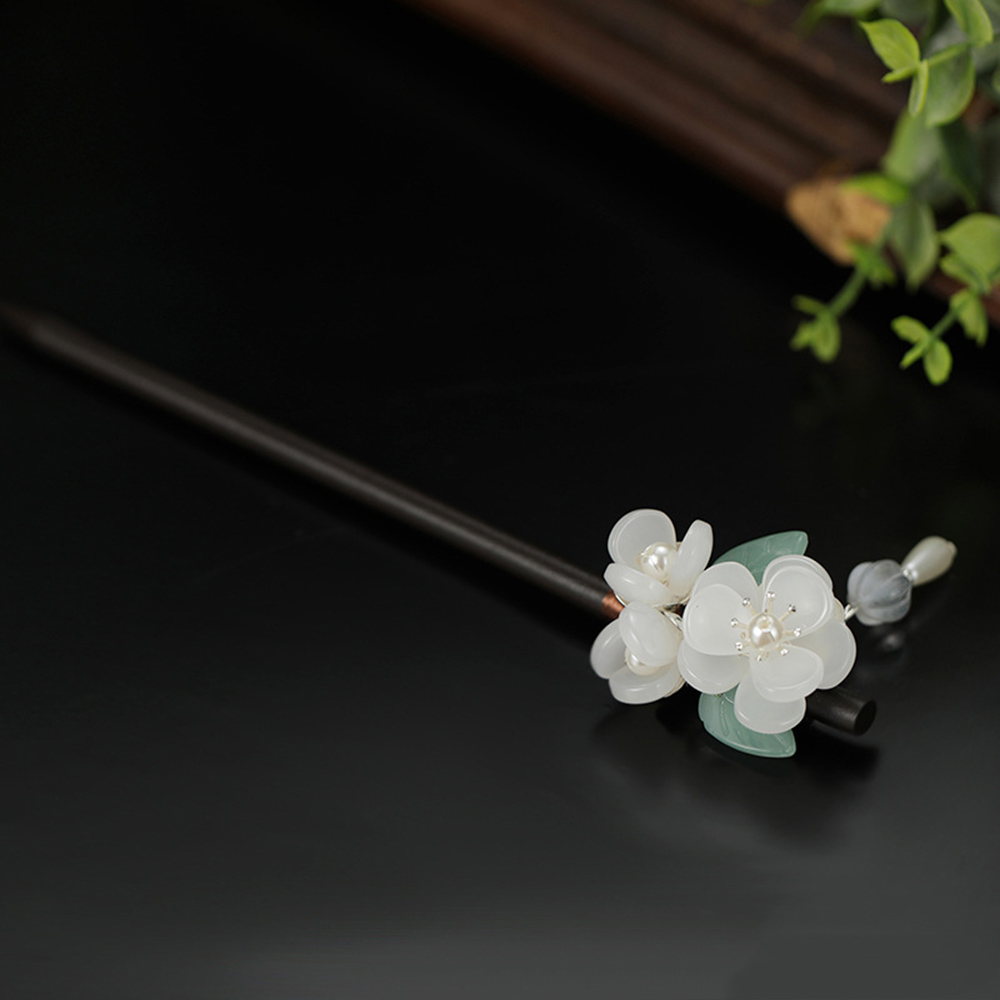 Retro Flower Hairpin With Pear - Hair Fork Stick avaliação e preço